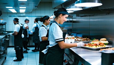 24/7 tech support and food service team in action